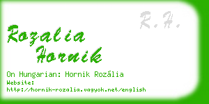 rozalia hornik business card